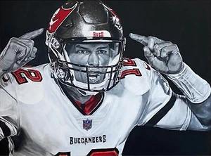 TOM BRADY original acrylic painting MAGAZINE Feature - 12/2021 36" x 48" canvas - Picture 1 of 16