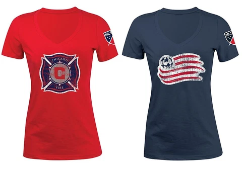(Womens Ladies) MLS Soccer Short Sleeve V-Neck Jersey Shirt by 5th & Ocean Cover
