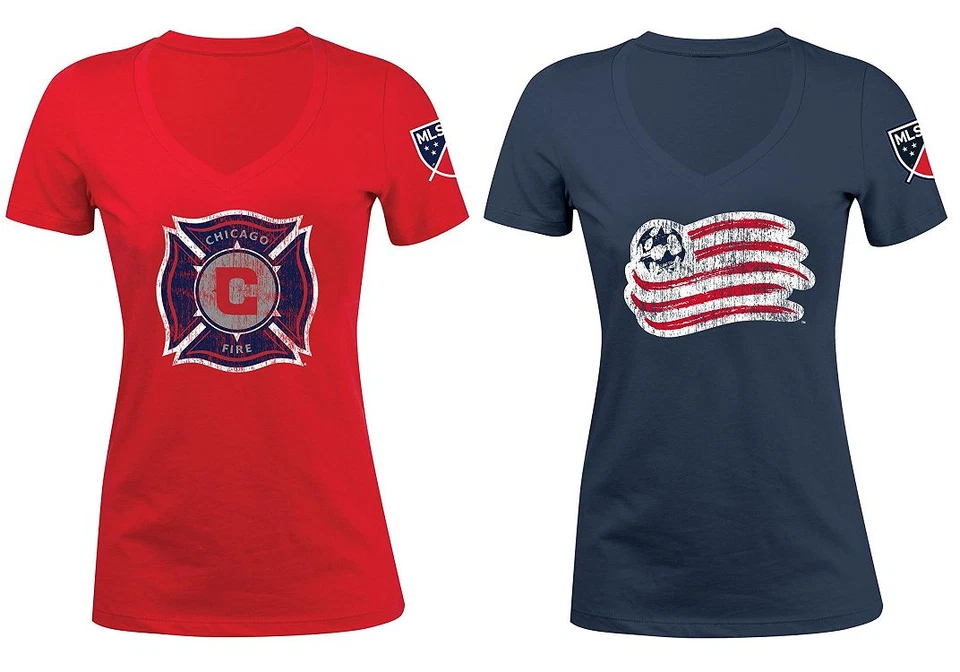 (Womens Ladies) MLS Soccer Short Sleeve V-Neck Jersey Shirt by 5th & Ocean - Image 1 of 1