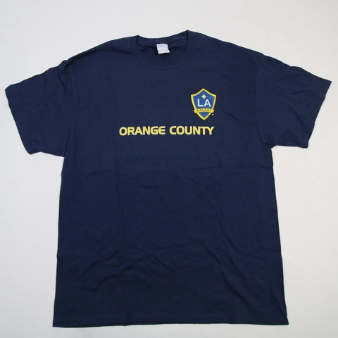 LA Galaxy Port Company Short Sleeve Shirt Men's Navy New Cover