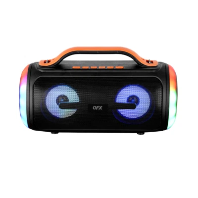 QFX BT-330 Dual 3" Rechargeable Bluetooth Boombox +TWS +AUX/USB/TF +LED Lights - Image 1 of 4