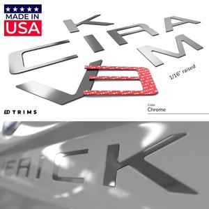 ABS Plastic Chrome Inserts BDTrims | Chrome Rear Bumper Letters For ...