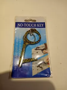 No~Touch Key Door Opener & Key Ring Germ-COVID Protection Hook Tool Leopard - Picture 1 of 2