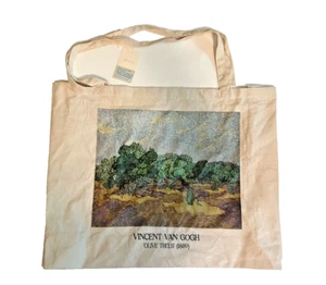 NUEVO Vincent Van Gogh Los Olivos Grande Lona Arte Compras Bolso para Libros - Imagen 1 de 3