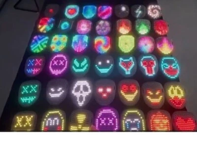 Led Mask with Gesture Sensing Shining Led Light Up Face Mask fo - Image 1 of 4