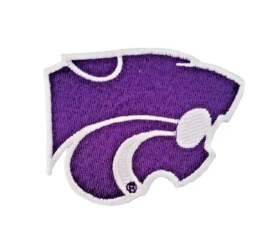Parche bordado de hierro/coser de 3 pulgadas con logotipo del equipo de Kansas State Wildcats Foto 1 de 3