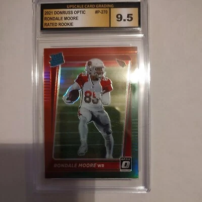 Rondale Moore 2021 Donruss Football Optic Rated Rookie Red and Green Prizm P-270 - Image 1 of 2