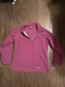 Eddie Bouer Kids Size Small, Maroon Pullover Fleece Hoodie - Picture 1 of 5
