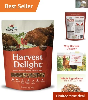 Harvest Delight de 2,5 libras - Golosina de pollo totalmente natural con granos, semillas y verduras Foto 1 de 4