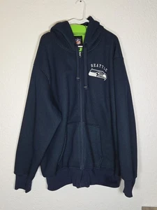 Seattle Seahawks Hoodie Herren 3XL NFL Strick Fleece gefüttert Full Zip blau grün - Bild 1 von 4
