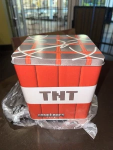 AMC Minecraft Movie Premier TNT Dynamite Metal Popcorn Bucket Cube Brand New - Picture 1 of 1
