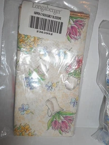 NUEVO Juego de 2 Servilletas Longaberger PATRÓN DE FLORES TEMPRANAS - Imagen 1 de 1