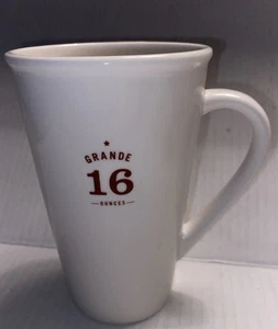 Starbucks GRANDE 16 Ounce Brown Lettering Ceramic Coffee Mug Tea Cup 2010 Rare - Picture 1 of 7