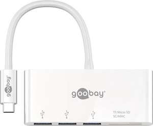 5x USB-C™ Multiport Adapter; USB-C™ Multiport Adapter, Weiß, 150 m - erweitert e - Afbeelding 1 van 4