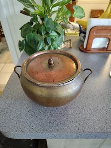 Antique 19th C Hand Made Zinc Lined Copper Center Piece Tureen - Picture 1 of 4