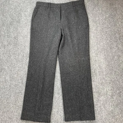 Pantalones Orvis para mujer talla 14 lana viscosa forrados pierna recta bolsillos mancha carbón Foto 1 de 4
