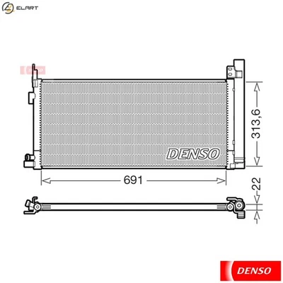 CONDENSER AIR CONDITIONING DCN50124 FOR TOYOTA RAV/VAN A25A-FXS 2.5L 4cyl - Image 1 of 4