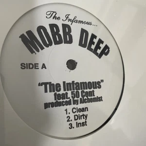 Mobb Deep 50 Cent The Infamous b/w If U A Shooter 12” White Label Record Vinyl - Picture 1 of 2