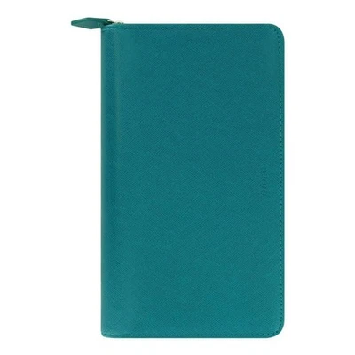 Filofax Saffiano Zip Organizer, Personal Compact Size, Aquamarine - Cross-Gra... - image 1 of 4