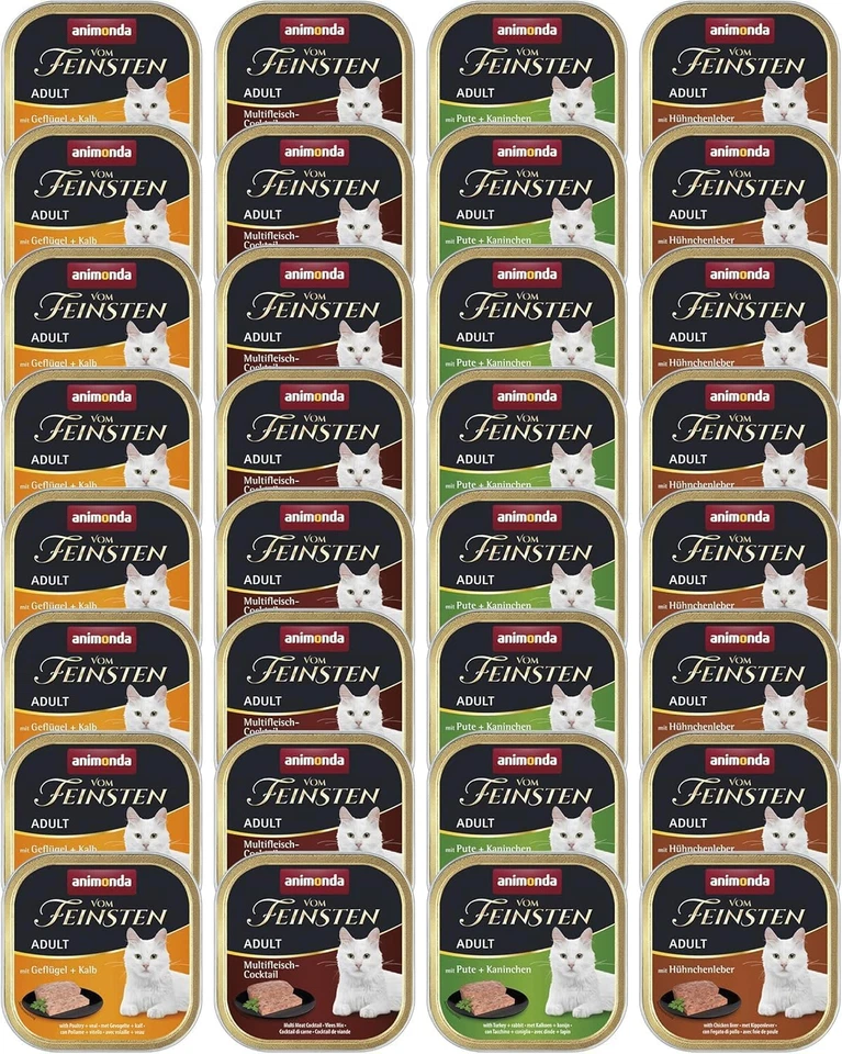 Animonda Vom Feinsten Katzenfutter Nass 32x100g Vielfalt Adult Getreidefrei - Bild 1 von 4