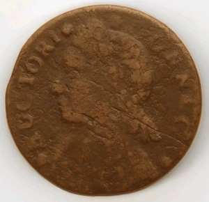 1788 Connecticut Copper Colonial Coin Left Damaged - Picture 1 of 4