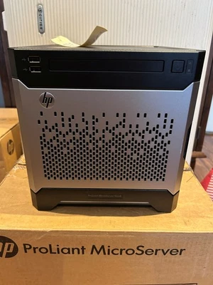 HP MicroServer Gen8 – Upgraded to Intel i5-3470T, 16GB RAM, 300GB SSD, 4TB HDD - Image 1 of 4