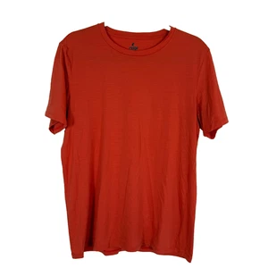 Ridge Merino Short Sleeve Wool T Shirt Orange Size M - Picture 1 of 8