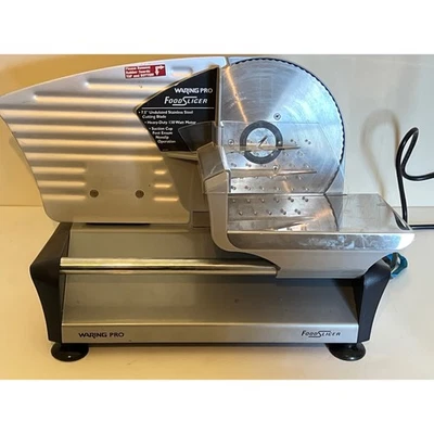 Cortadora de alimentos Waring Pro FS150 acero inoxidable ondulada hoja de 7,5" 130 W Foto 1 de 4