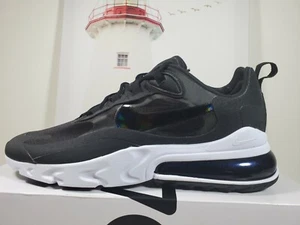Nike Women's Air Max 270 React Black White Metallic Purple CJ0619-002 Size 11 - Picture 1 of 6