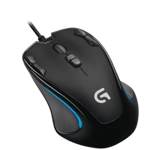 Logitech G300s 9 button black backlit optical gaming mouse cable - Picture 1 of 7