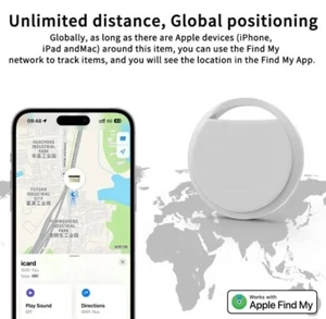 Air Tag Tracker für Apple funktioniert mit Apple "Find My" - schwarz oder weiß - Bild 1 von 8