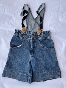 Vintage Denim Guess Overalls Suspenders  Size Youth 10 grunge 90s Marciano - Picture 1 of 12
