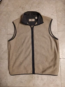 River Trader Full Zip Vest Men's Large Sleeveless GrayFull Zip Polyester - Picture 1 of 6