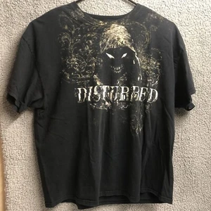 VTG Y2K Disturbed Band Black  T-Shirt Hanes Shirt Unisex  Size 2XL Metal Rock - Picture 1 of 5