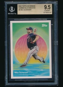 2020 Topps On Demand Summer Blockbuster #3 Max Scherzer BGS 9.5 PR:1886 - Picture 1 of 2