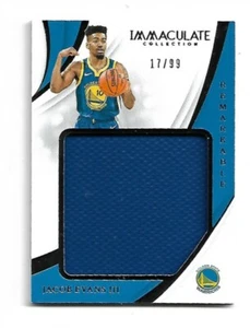 Immaculate 2018 - notable - material - Jacob Evans 111 - guerreros - limitado #17/99 - casi nuevo - Imagen 1 de 1