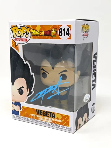 Chris Sabat Dragon Ball Super Vegeta #814 Signed Funko Pop JSA Cert Autographed Cover