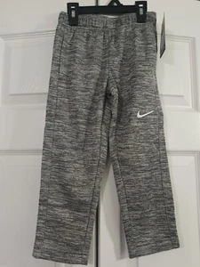 NWT Nike Boys Therma Dri-Fit Pull-on Pants Fleece Lined Size 4 Dark Grey Heather - Picture 1 of 5