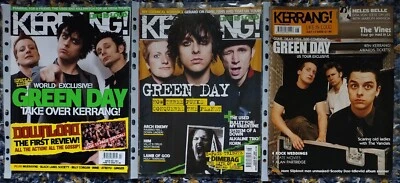 GREEN DAY x3 Kerrang metal mags 2002-05 /dita von teese used him vines korn soad - Image 1 of 4