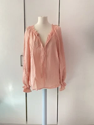 Free People Out of Town Top Blouse Size S V-neck with ties Bell sleeves Casual - Image 1 of 4
