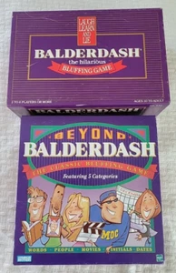 2 Board Game LOT Balderdash + Beyond Bluffing Parker Brothers 1984 & 1995/1997 - Picture 1 of 19