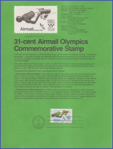 USA8 #C97 U/A PÁGINA DE RECUERDO FDC Juegos Olímpicos - Imagen 1 de 1