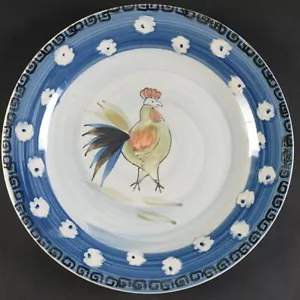 Plato de cena Royal Norfolk 10 3/4" centro gallo porcelana cerámica azul y blanco - Imagen 1 de 4