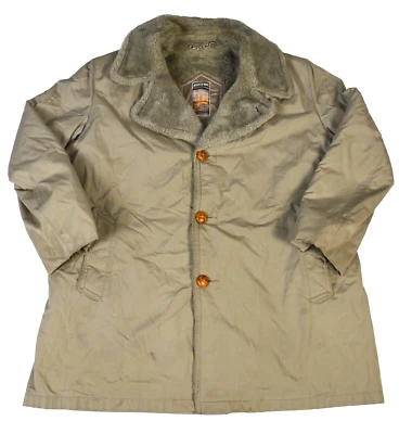 Винтажный Mighty Mac вне O' Gloucester 44 серый искусственного стриженный мех с подкладкой пальто сделано в США - Изображение 1 из 4