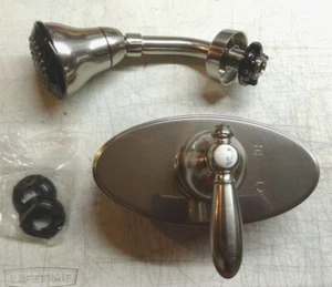 RV SHOWER ONLY FAUCET NICKEL FINISH SINGLE LEVER w/ HEAD U-YSL59ORBASLVR TRAILER - Picture 1 of 5