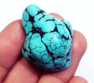 Loose Gemstone Natural Turquoise Rough 47.25 Ct Certified With Free Gift - Picture 1 of 6