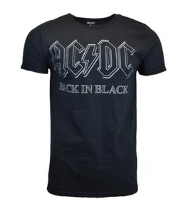 ACDC Mens Tee T Shirt S M L XL Rock Tour Band Metal Hard Vintage Music BLACK NEW - Picture 1 of 3