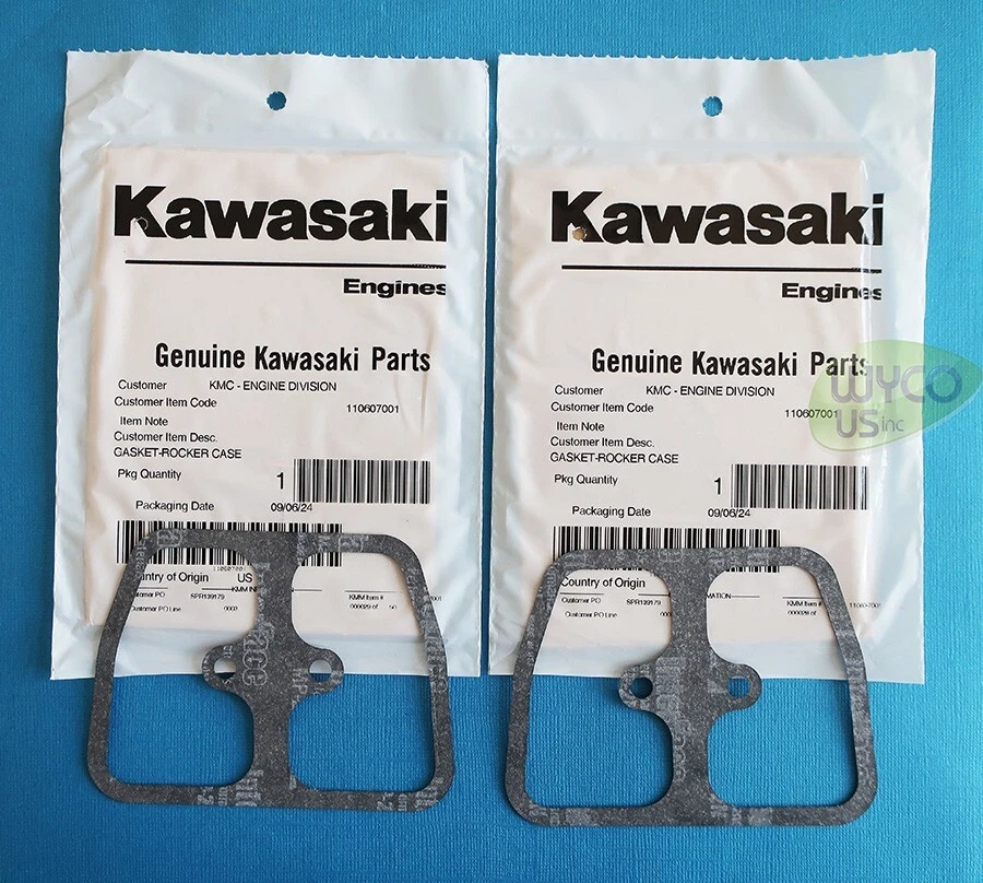 (2) OEM VALVE COVER/ ROCKER CASE GASKETS, KAWASAKI 11060-7001, 110607001, 11D12 - Image 1 of 1