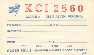 Vintage USA CB-Funkgerät KCI 2560 Glen Allen Virginia QSL Karte - Bild 1 von 1