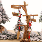 4 szt. Boże Narodzenie Dzwonek wietrzny Boże Narodzenie Drewniany płatek śniegu Wisiorek Boże Narodzenie Wisiorki